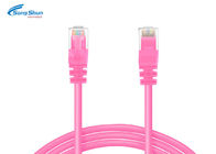 UTP Cat 5 Network Patch Cord Pink RJ45 LAN PVC LSZH Outer Jacket Fire Protection