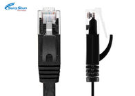Flat Black Patch Cable Wiring , 250MM 26AWG Cat 5 RJ45 Ethernet Patch Cable
