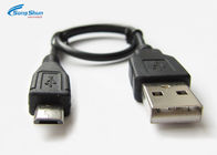 Black PVC USB Extension Cable Micro Charging Pass 2A Bare Copper Conductor