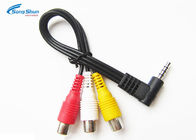 Video Audio Cable Cord 3 RCA Male Plug To RCA Stereo DC 3.5mm 4 Pole Home Appliance