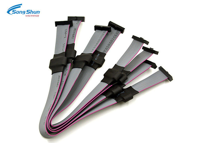 Iron Core FC Flat Cable Assembly , 1.27x1.27mm Picth Connector Electronic Ribbon Cable