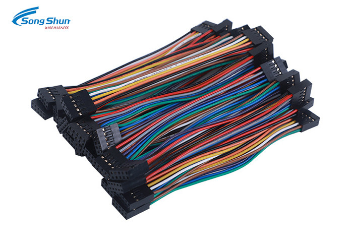 PVC Jacket Ribbon Cable Assemblies , Dupont Connector Cable Assembly